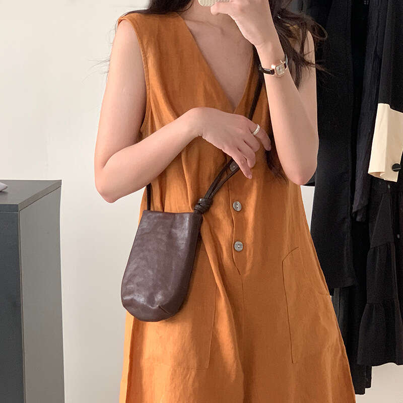 Designer Luxury Evening Diamond Genuine Leather Phone 2025 New Vegetable Tanned Cowhide Crossbody for Women Mini Shoulder Bag