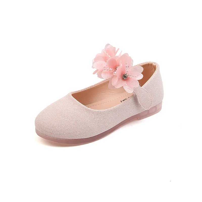 Girls Shoes Children Wedding Princess School Shoes Kids Summer Rhinestone Flower Student Sandals Fashion Flats 2023 New G26 XJ250724