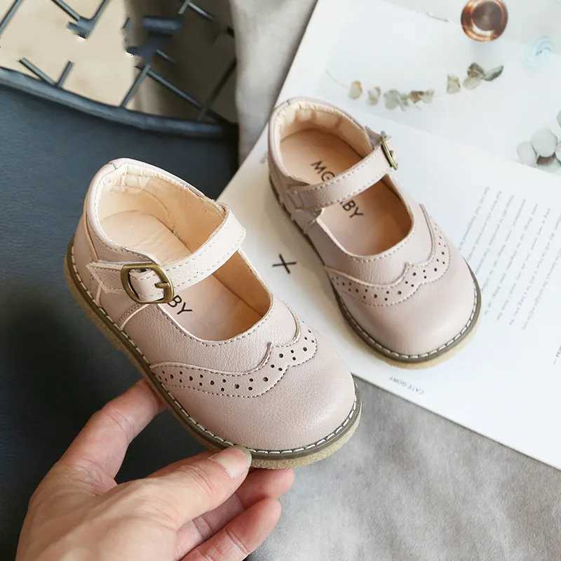 New Girls Leather Shoes Casual Girls Autumn Winter Kids Pu Show White Shoes Childrens Black Pink Size 21-30 Flats XJ250724