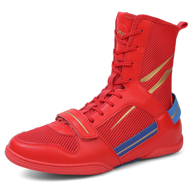 Boxing fighting shoes fitness boxing shoes men and women fighting training multifunctional breathable wear-resistant non-slip shock absorption