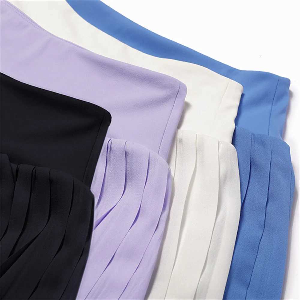 Pocket Anti Shorts Women Chiffon Pleated Tennis Skirt Athletic Yoga Skirts High Waist Golf Skorts Workout Sports Skirts XJ250724