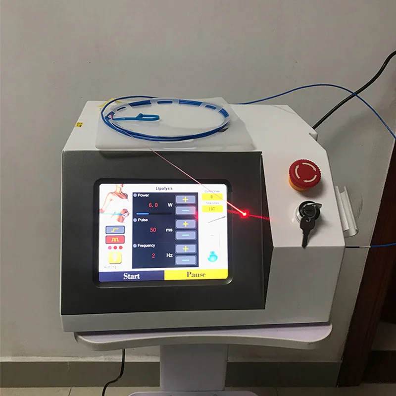 980Nm Diode Laser Lipolisi Commercial Machine PhysiotherapyTreatment Optic Fiber LiposuctionHandle Fat Dissolving