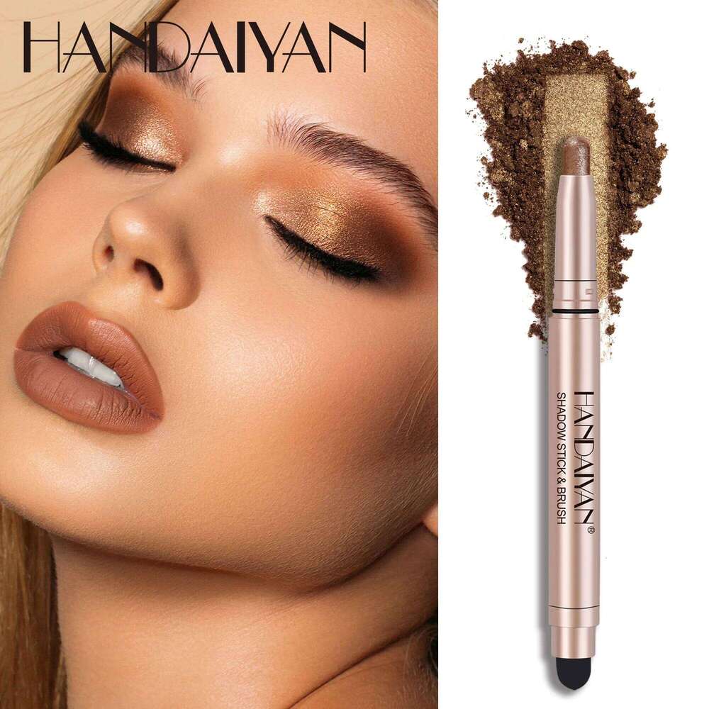 12PCS Eye Shadow Stick Pearlesent Silkworm Double Head Glitter Shimmer Matte Eyeshadow Pencil Set Waterproof Highlighter Makeup X2507