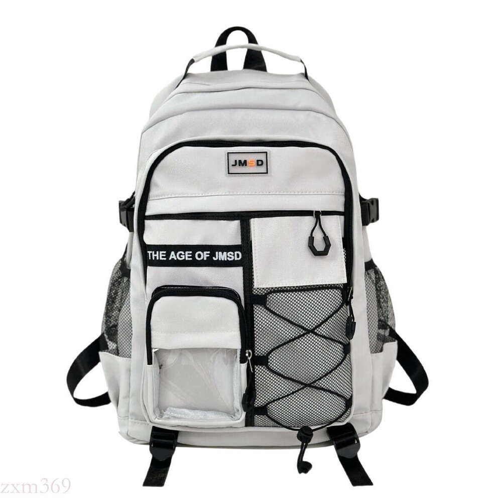 New Style Junior Boys Backpack, Lightweight and Spine-Protecting, High School Girls Student Double Shoulder Bag, Large Capacity, Dirt-Resistant Campus