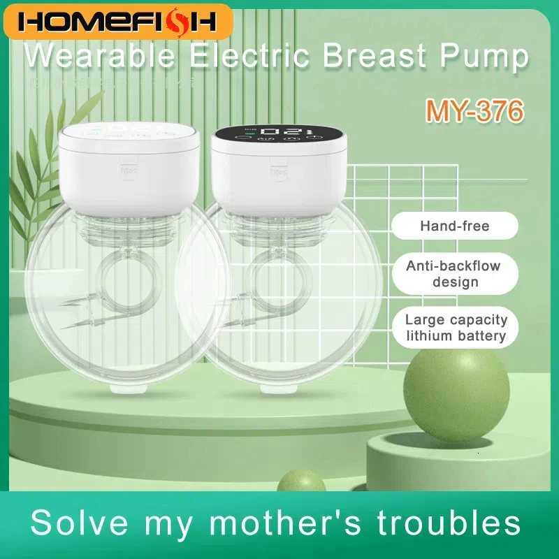 Electric Breast Pump Wearable Electric Breast Pump Milk Extractor Collector Portable Hands Free Silent Comfort Breast BPA-free X2507241