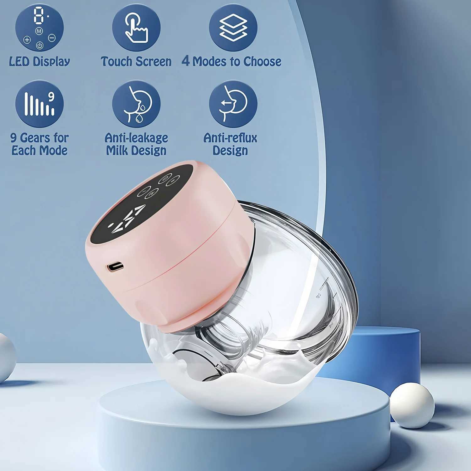 USB Wearable Breast Pump Breast Milk Milking and Milking Machine Mother Baby Supplies Electric Automatic Breast Pump X2507241