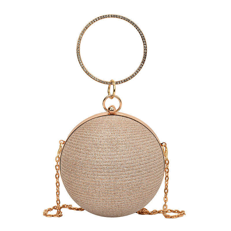 Niche Design Round Ball for Women New High-End Handheld Crossbody Chain Small Evening Mini Lipstick Bag