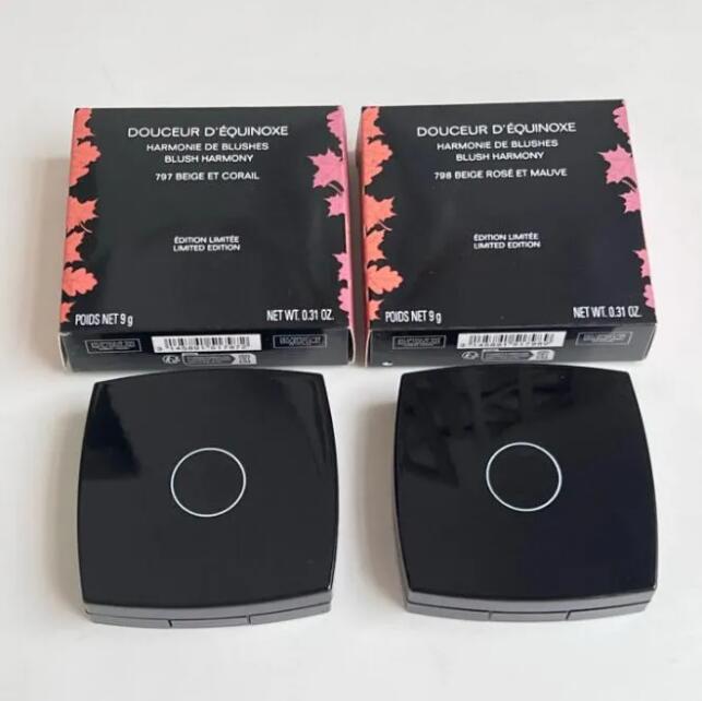 9g Makeup Blush 2 Colors Hormonie Blushes Blush Harmony Palette With Brush 797# 798# Brand Face Cheek Makeup Natural Nude Shade Beauty Cosmetics