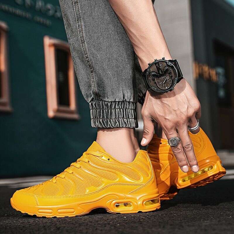 Men's Air Cushion Fly Woven Breathable Sports Outdoor Casual Lightweight Comfortable Running Shoes