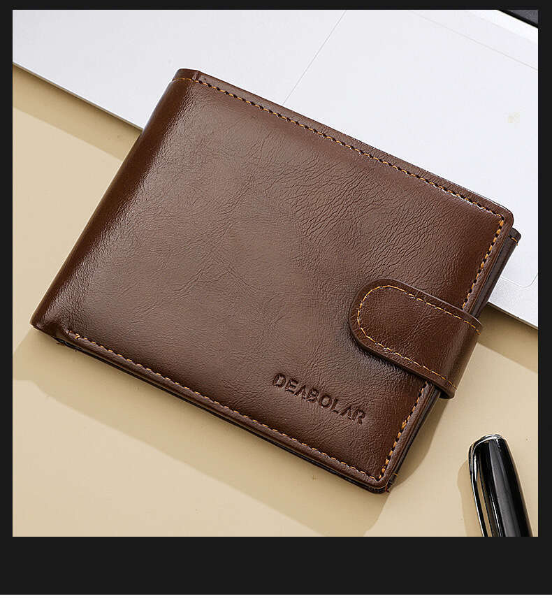 Classic PU Leather Material Men's Multifunctional Short Anti-theft Brush Wallet wallet designer mens wallet wallet designer mens wallet wallet de