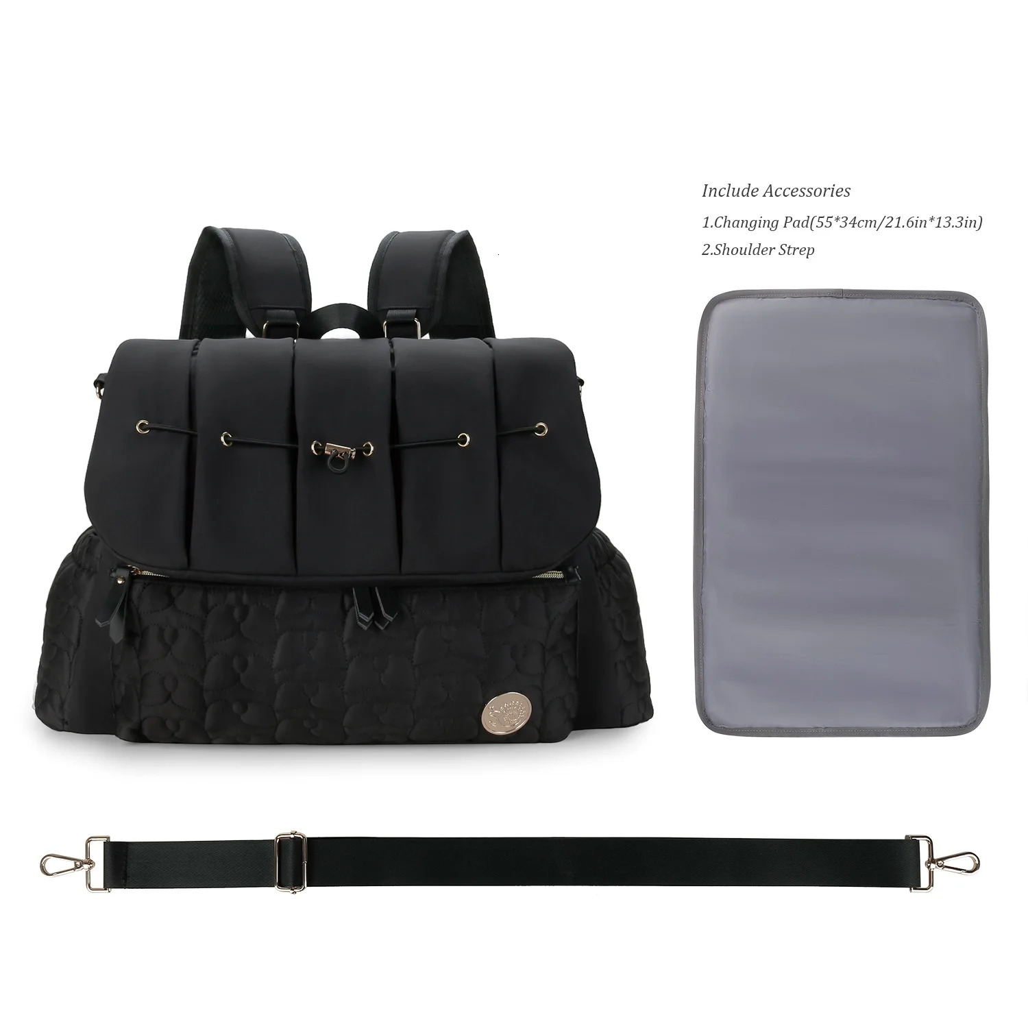 Baby Diaper Bag Backpack for Maternity Nappy with Removable Shoulder Straps Fashion Waterproof Mommy Handbag Changing Pad 250724