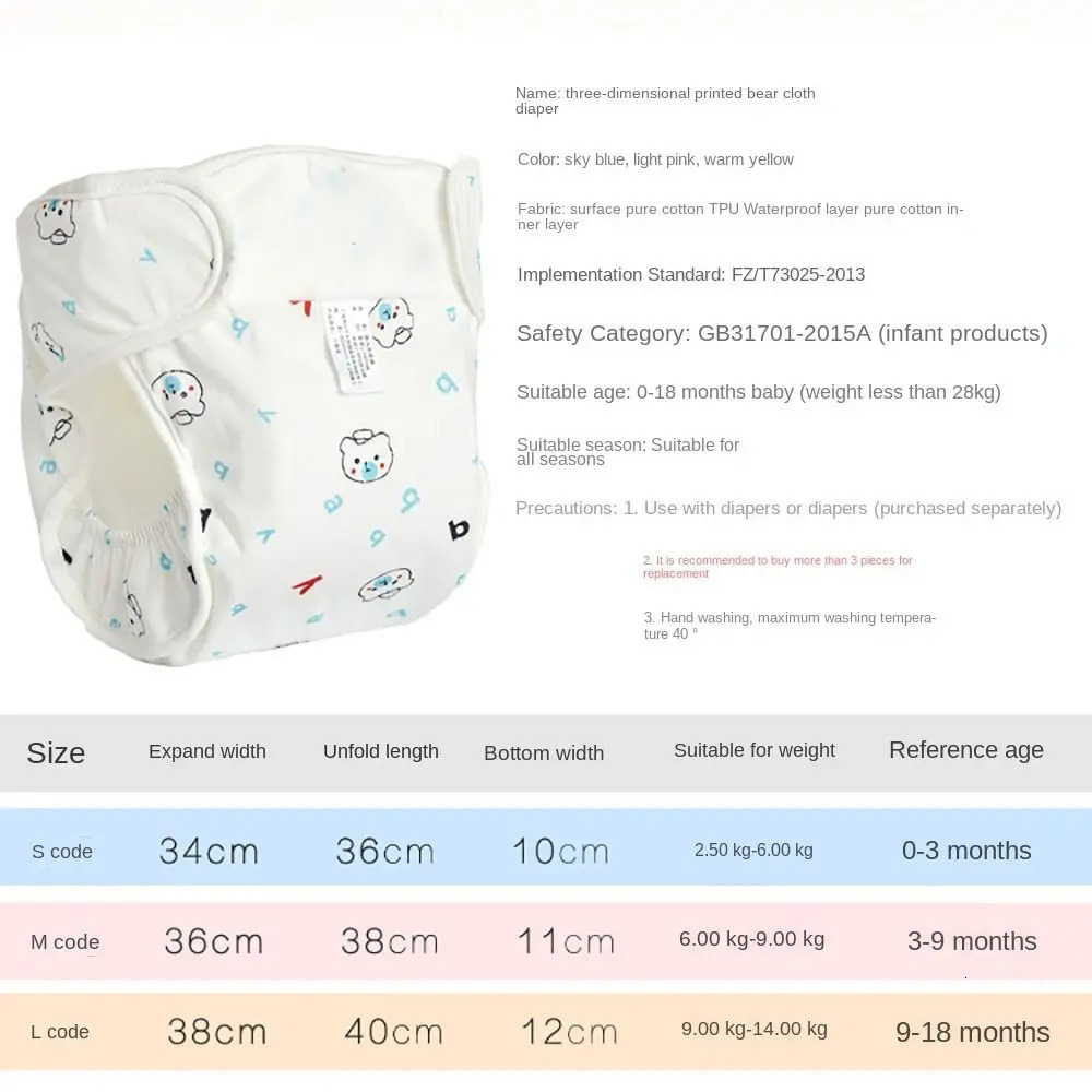 012 Months Adjustable Reusable Diaper Pants Baby Washable Convenient 315kg Leakproof Cloth Diapers born 250724