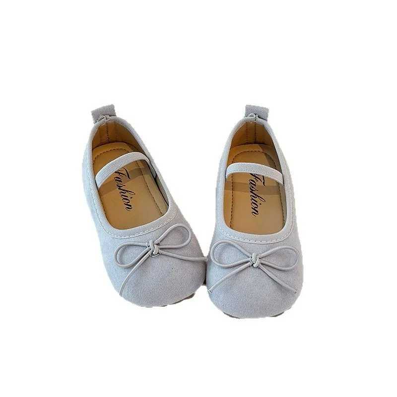 Girls Shoes Low Top Princess Suede Shoe Spring New Shallow Elastic Band Casual Brand Designer Students Ballet Shoes Child I03132 XJ250724