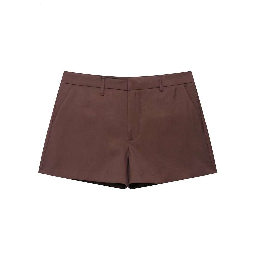 TRAFZA Style Women's Slim Blazer Tie Belt Decorated Shorts Set B5