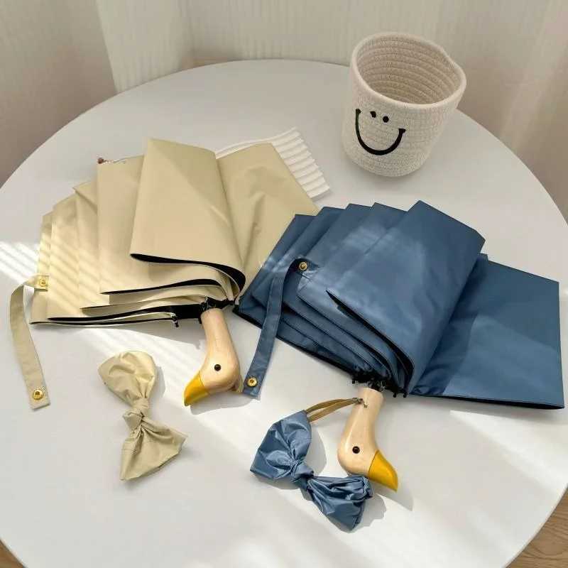 Duck-shaped UPF 50 Sun Protection Umbrella - Stylish UV Blocking Foldable Portable Travel Umbrella for Sun Rain R250724
