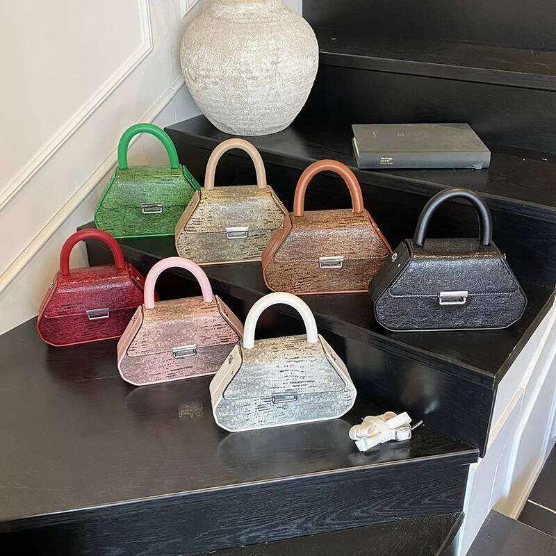 Light Shoulder Bag - Women's Textured Messenger Purse | Irregular Cut-Out Design & Instagram Aesthetic