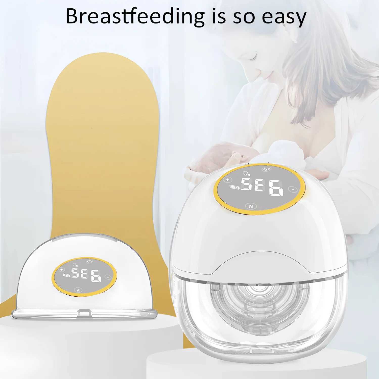 Wearable Breast Pump Electric Wearable Breast Pump Portable Wireless Breast Pump Low Noise Breastfeeding X2507241