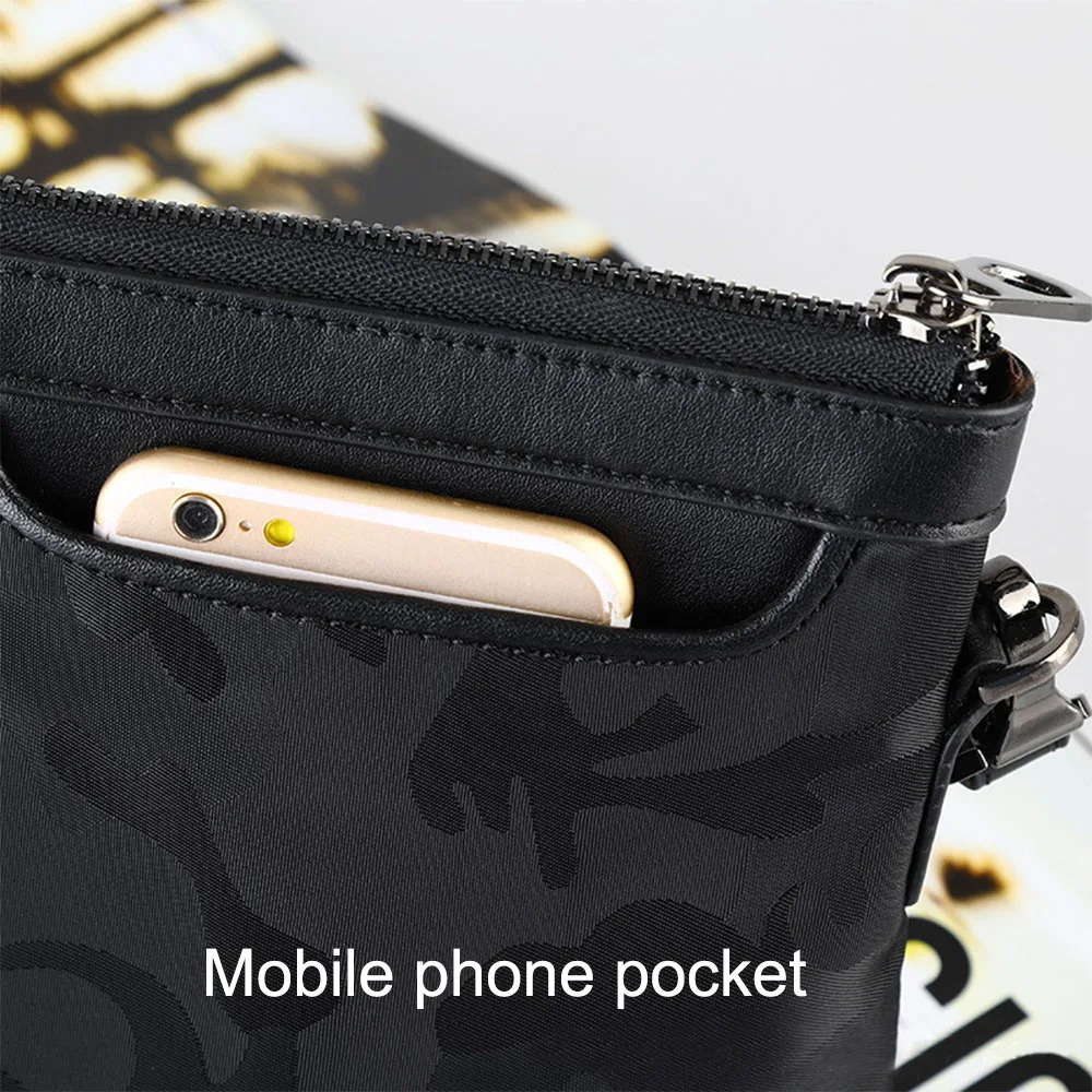 Mens handbag mens bag zipper wallet envelope bag Oxford cloth casual wrist bag 250723