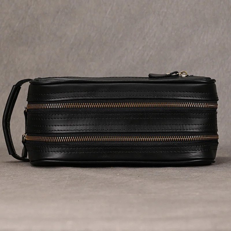 Mens Stroage Bag For Travel Wash Bags Clutch Bags Men Women Make Up Bags Genuine Leahter Durable Clutches Large 250723