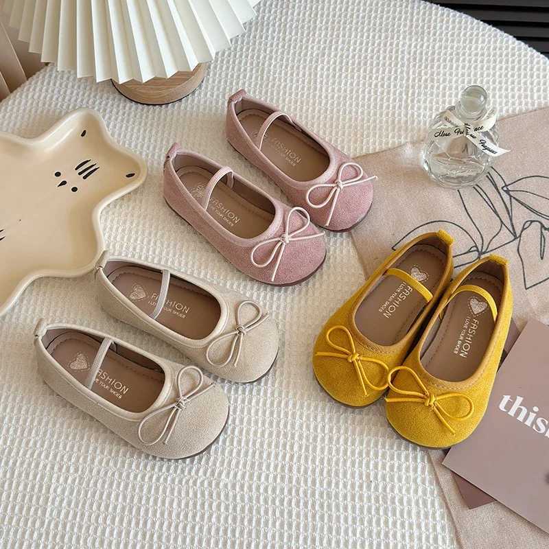 2025 Spring Autumn New Children Leather Shoes for Girls Fashion Korean Style Soft Sole Anti-slippery Sweet Bowtie Princess Shoes XJ250724