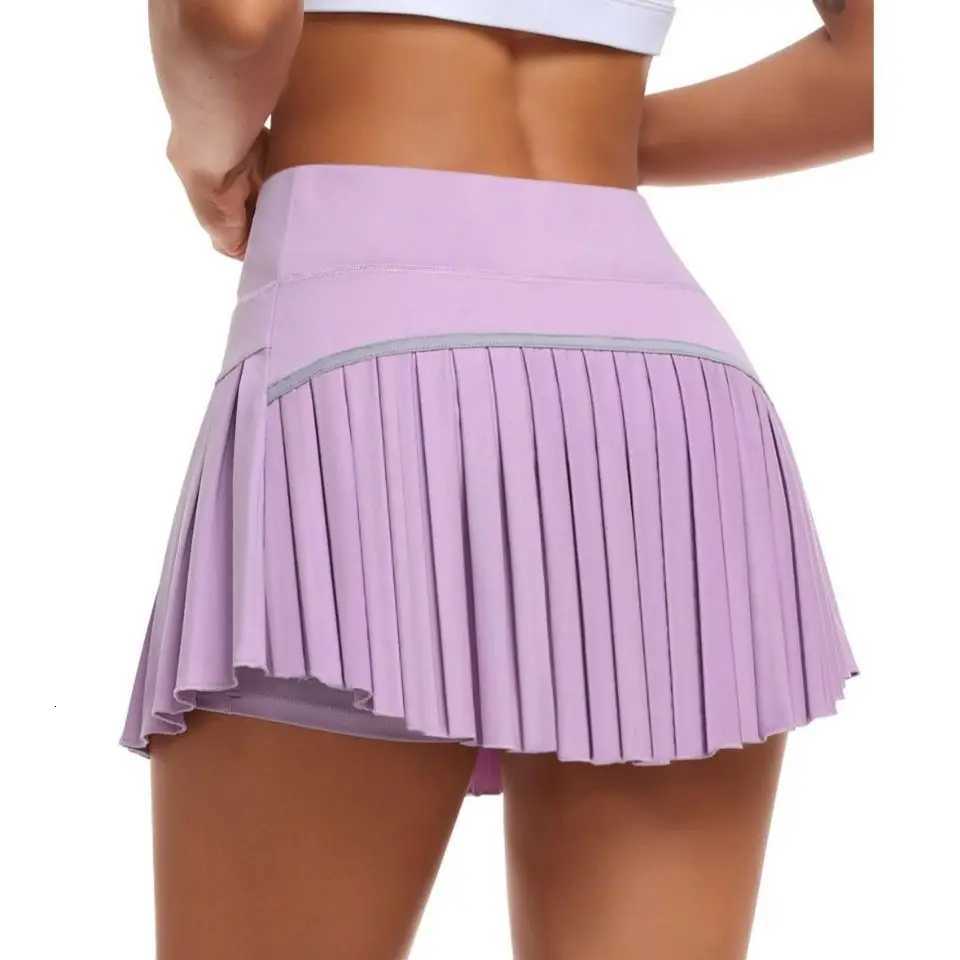 Summer Candy Color Running Shorts Side Pocket False 2 Pieces Tennis Mini Skirt Cooling Quick Dry Breathable Yoga Skirt Women XJ250724