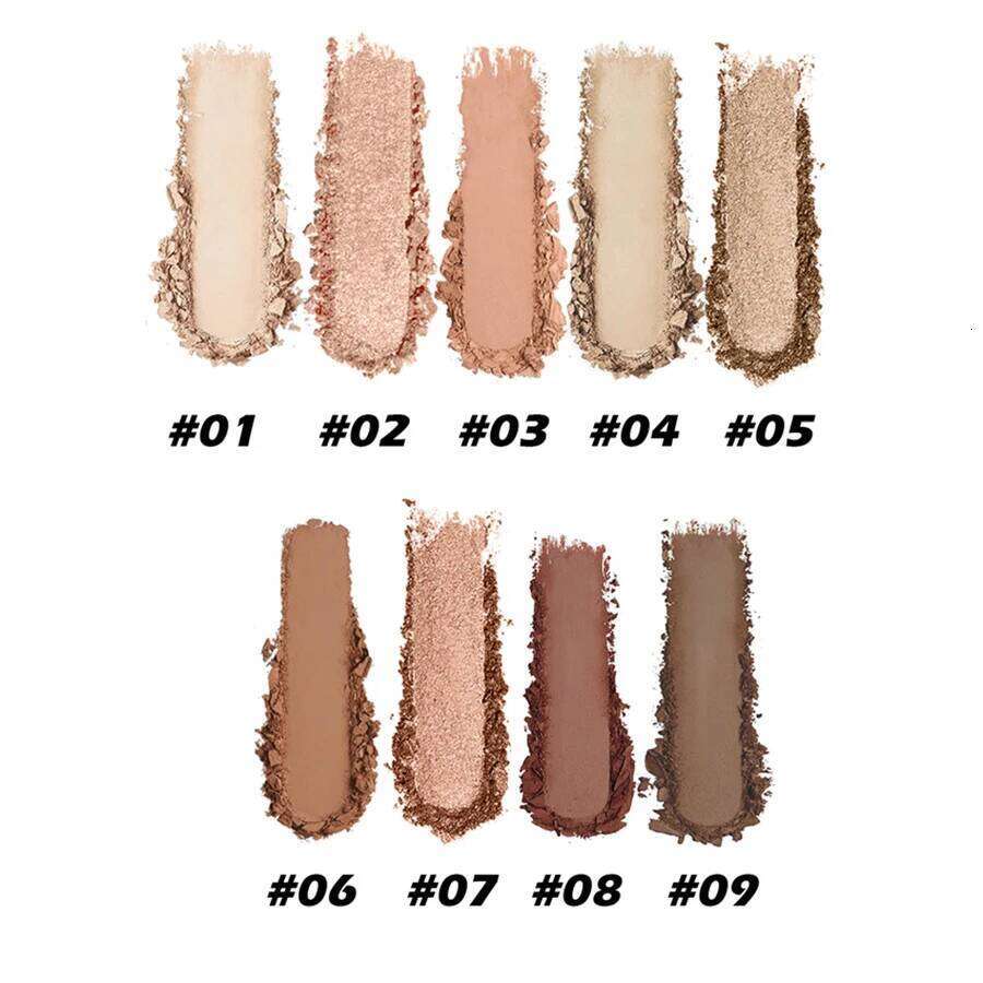 9 Colors Eyeshadow with Glitter Shimmer and Finishes Makeup Palette Matte Large Ground Color Eye Shadow Plate X250723 X250724