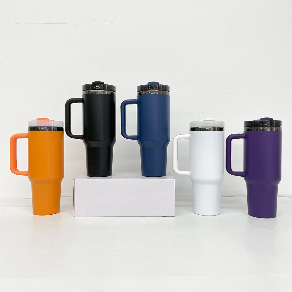 powder coated Halloween black plated 40oz tumbler double walled Stainless Steel Vacuum insulation mug for 2025 Halloween's Day