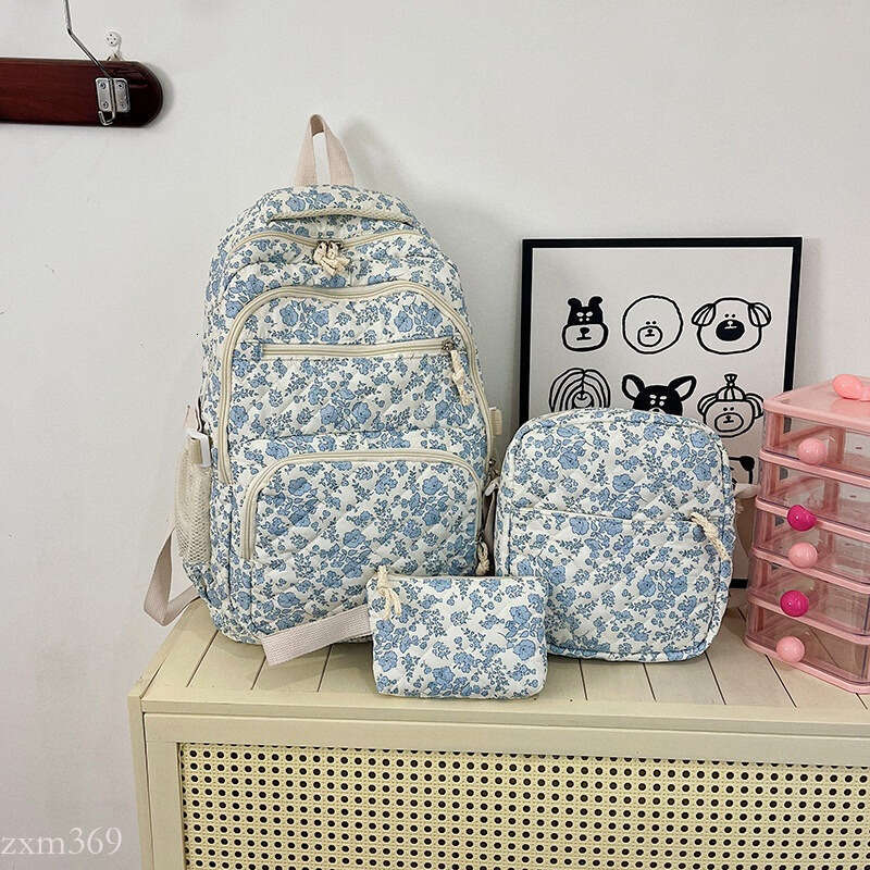 Printed Small Floral Waterproof Portable Makeup Large Capacity Toiletry Travel Storage Bag Backpack