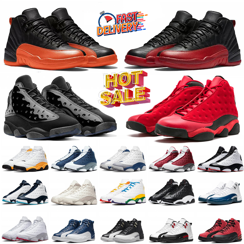 Designer 12s basketball shoes Men Brilliant Orange 13s sneakers High Fieled Purple Black del sol Red Flint Brave obsidian blue laneys womens sneakers 40-47 with box