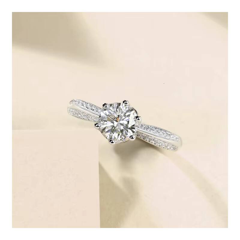 Free Design High Quality Adjustable Womens Moissanite Engagement Ring Customized Wedding Ring