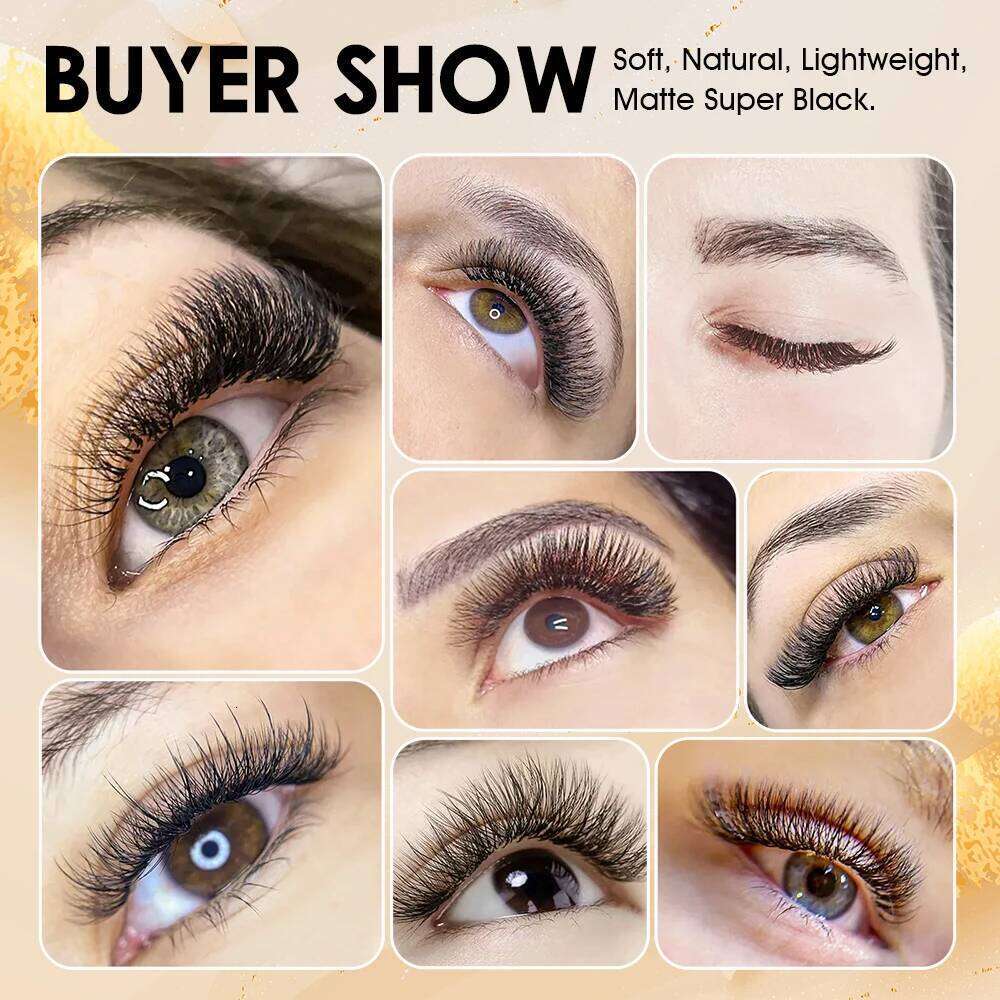 MASSCAKU New 8D W Shape Automatic Flowering Premade Fans Eyelashes Extensions Natural Soft Individual Lashes Makeup Supplies X250723