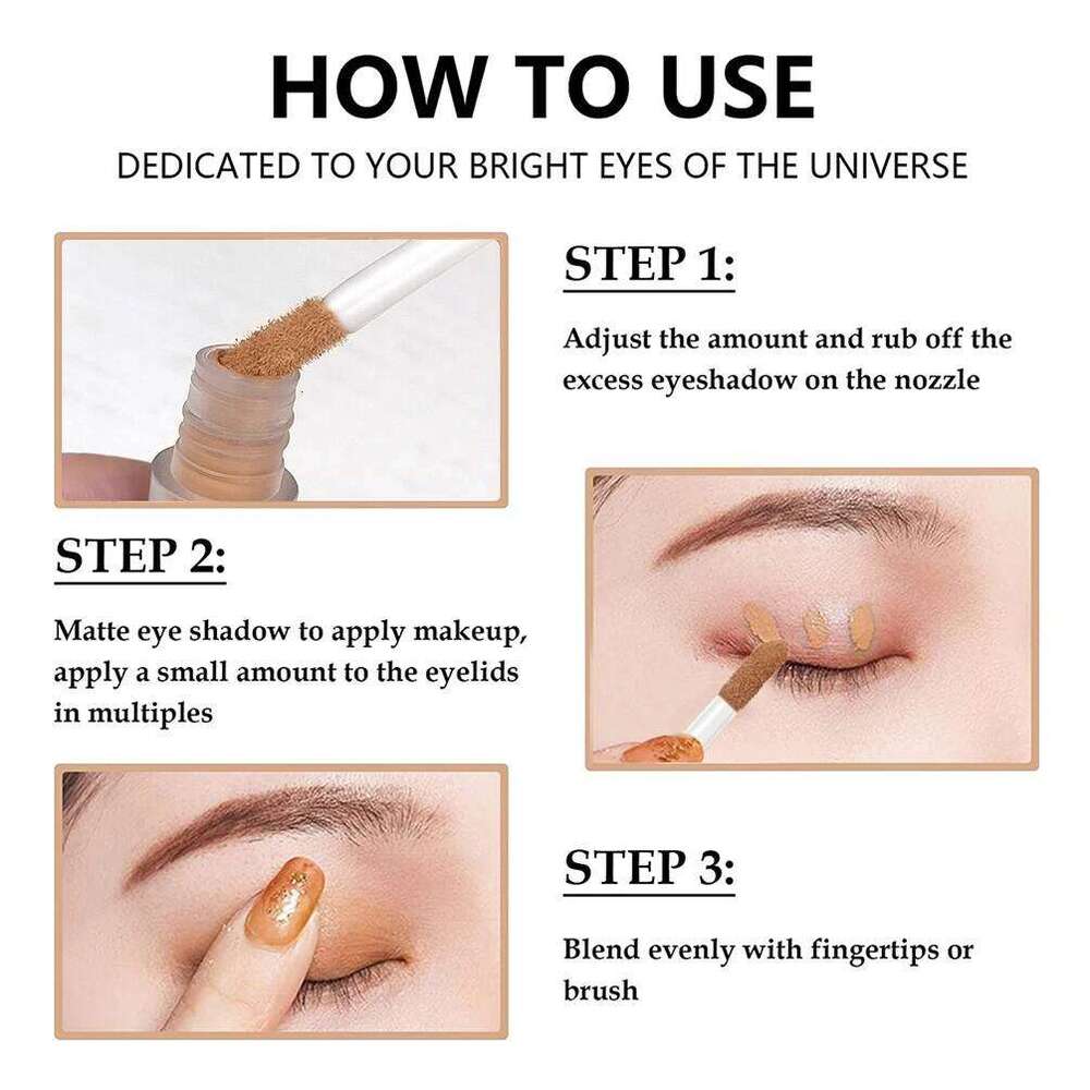 Matte Liquid Eyeshadow Cream Smooth Nude Makeup Long Lasting Waterproof Eye Shdaow Stick Blush Dual pose Contour Shadow X250724