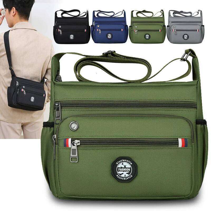 Business Fashion Men's Shoulder Women's Crossbody Large Capacity Multipurpose Travel Bags Tool Bag Oxford Cloth Material