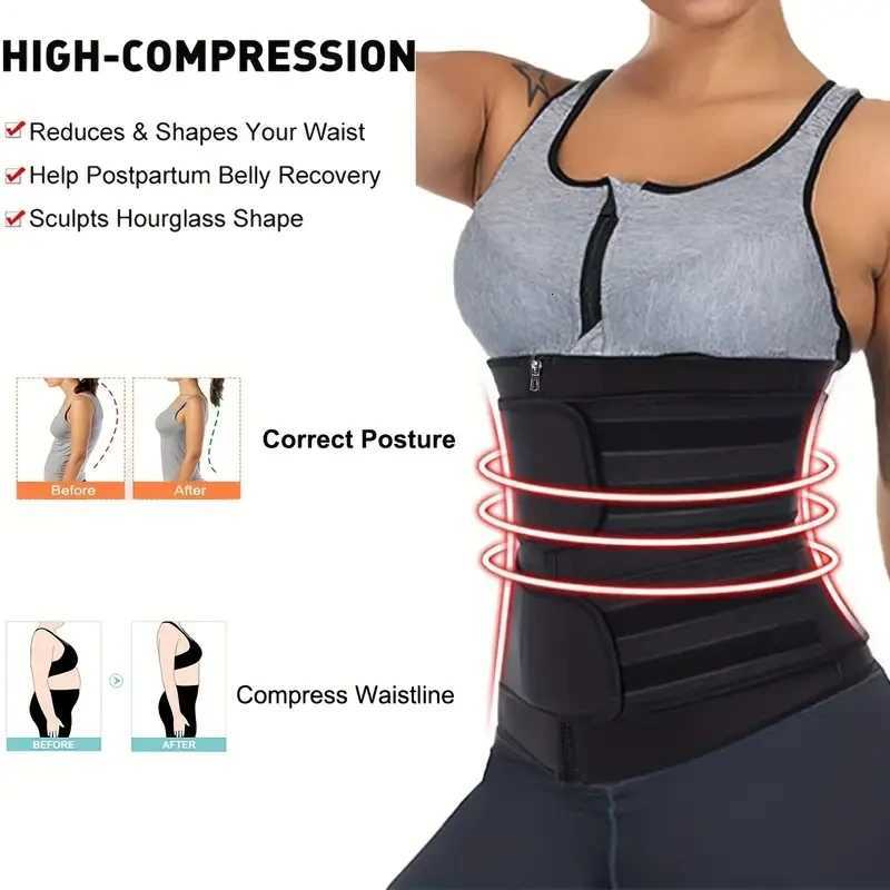 Womens Adjustable Zipper Sports Protection Belt Slimming and Abdominal Tightening Strap W250724