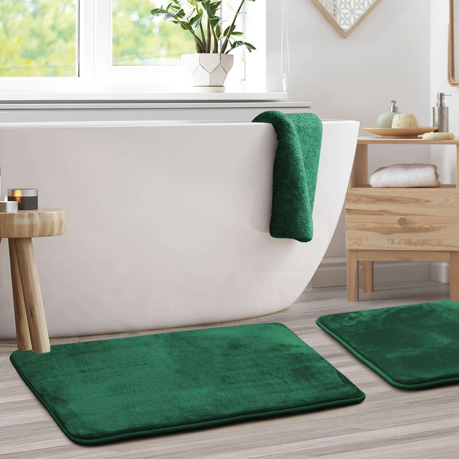 3-Piece Bathroom Rug Set: Ultra-Soft, Non-Slip, Absorbent Mats for Toilet, Shower & Sink Areas, Quick-Dry & Machine Washable