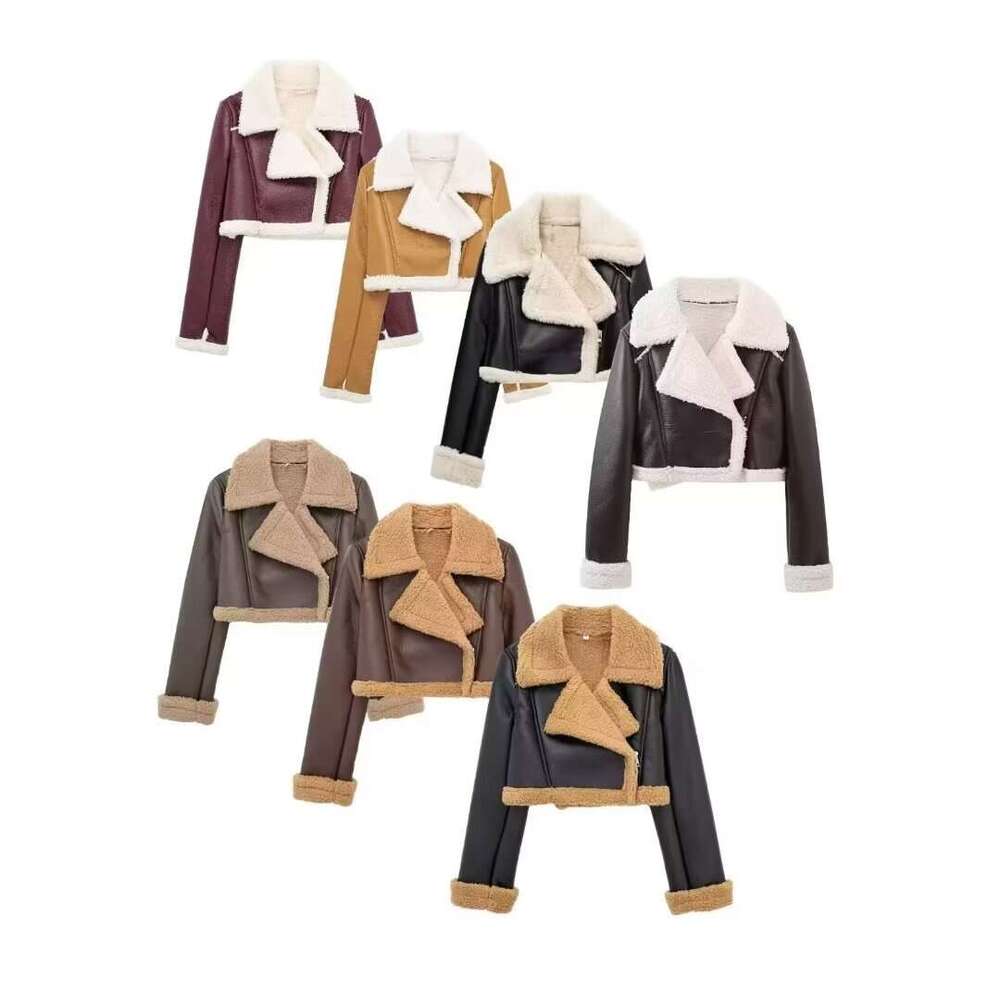 TRAFZASHEIN Style Women's French Casual Reversible Short Jacket Coat B5