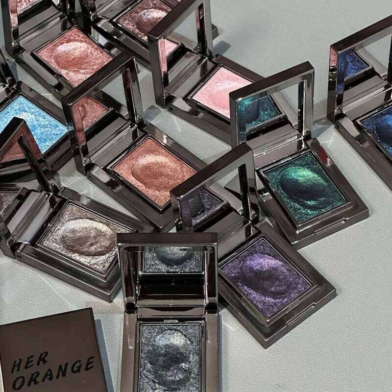 Punk Metallic Glitter Mashed Potato Shimmer Highlight Pressed Pigments Dark Smoky ple Pearlescent Eyeshadow Palette X250723 X250724