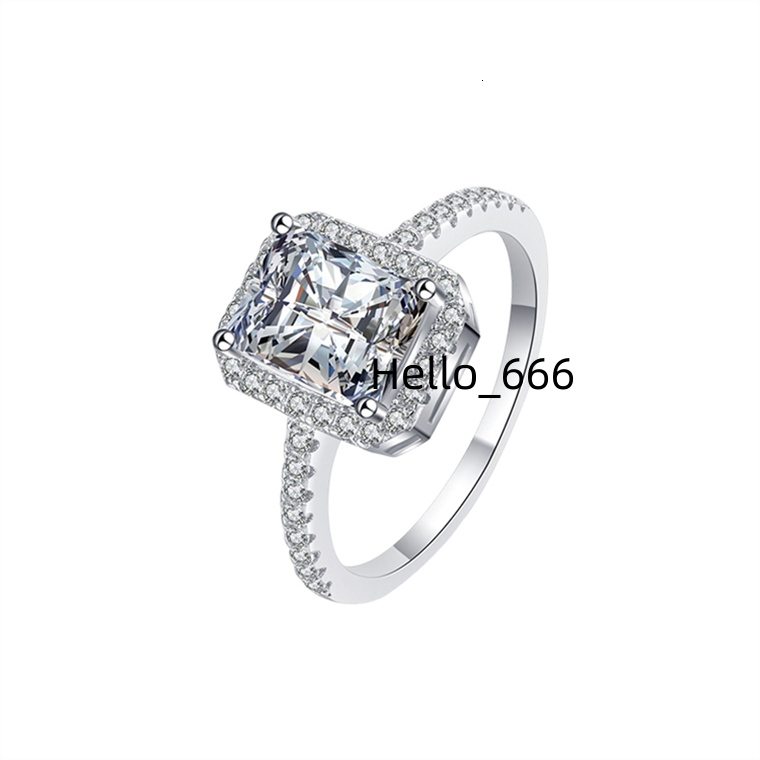 Best Quality 925 Sterling Silver Square Diamond Moissanite Ring Exclusive Custom Design From Mozambique