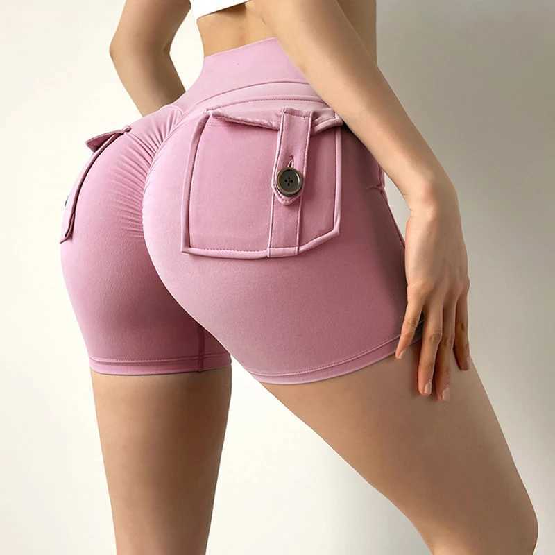 Peach Butt Fitness Shorts Womens Exercise Three-Quarter Pants Cargo Air Dry Pocket Yoga Tight Lift Summer XJ250724