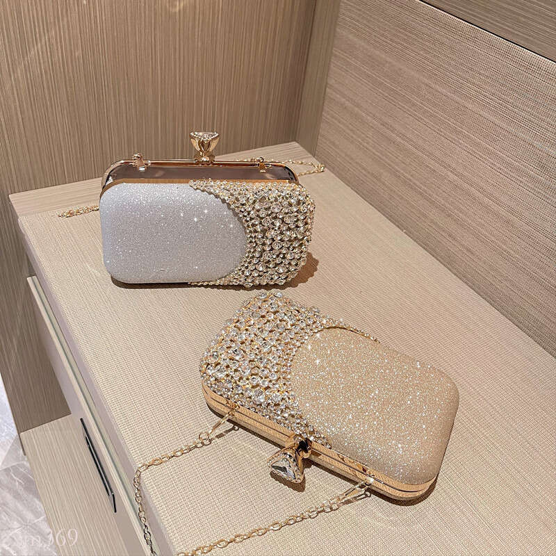 High-end Socialite Textured Rhinestone Dress Banquet Clutch Diamond-studded Handbag Evening Cheongsam Bag for Women
