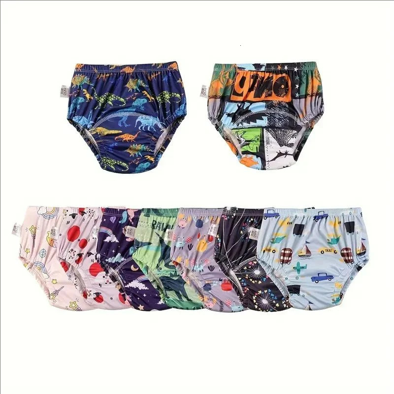 2pcs Random Waterproof Reusable Baby Training Pants Infant Shorts Underwear Cloth Diapers Nappies Panties Nappy Changing 250724
