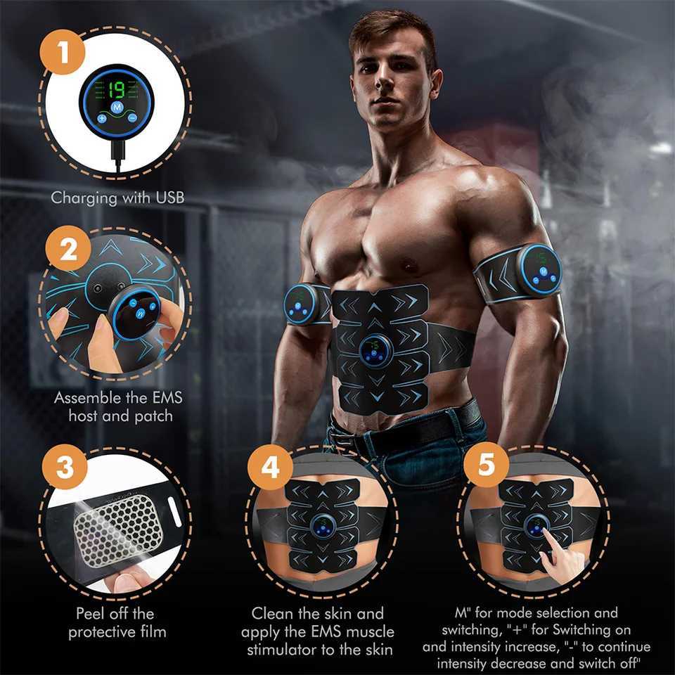 EMS Abdominal Muscle Patch Exercise And Fitness Muscle Abdominal Massage Device To Relieve Fatigue W250724