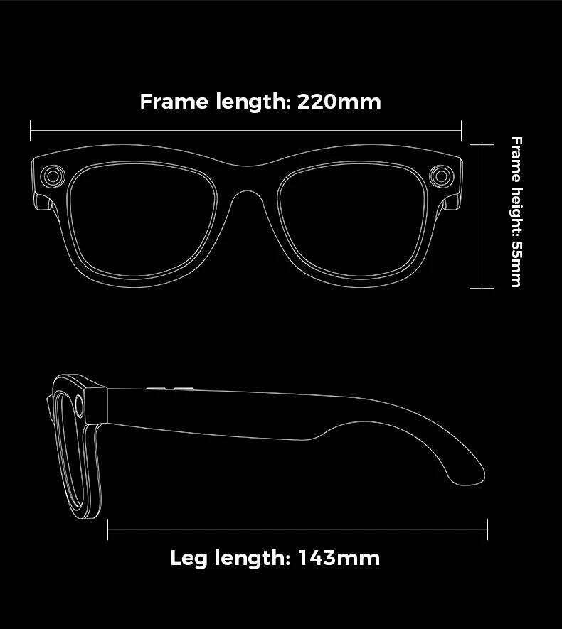 Meta Glasses Camera New Hd1080p Camera Smart Glasses AI Translation DVR Camcorder WIFI Sport Polarized Lens Video Shooting Audio Calling Sunglasses
