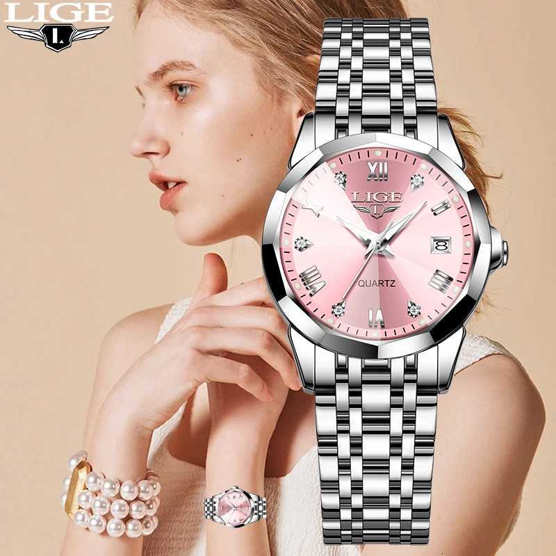 1G Elegant Ultrathin Nordic Simple Style Quartz Movement Womens Wristwatch Fashion Stainless Steel Bracelet Belt Woman Watch W250724