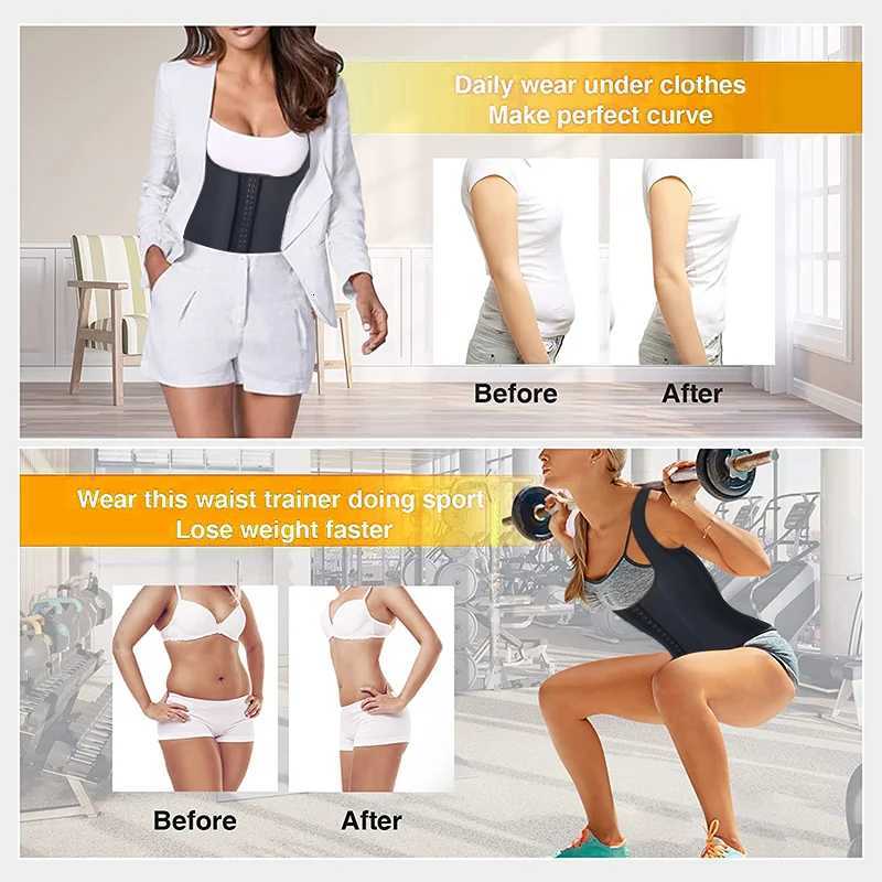 Womens Latex Underbust Waist Shapewear Cincher Corset Body Shaper Steel Bone Corset Slimming Vest Plus Size Girdle Belt W250724