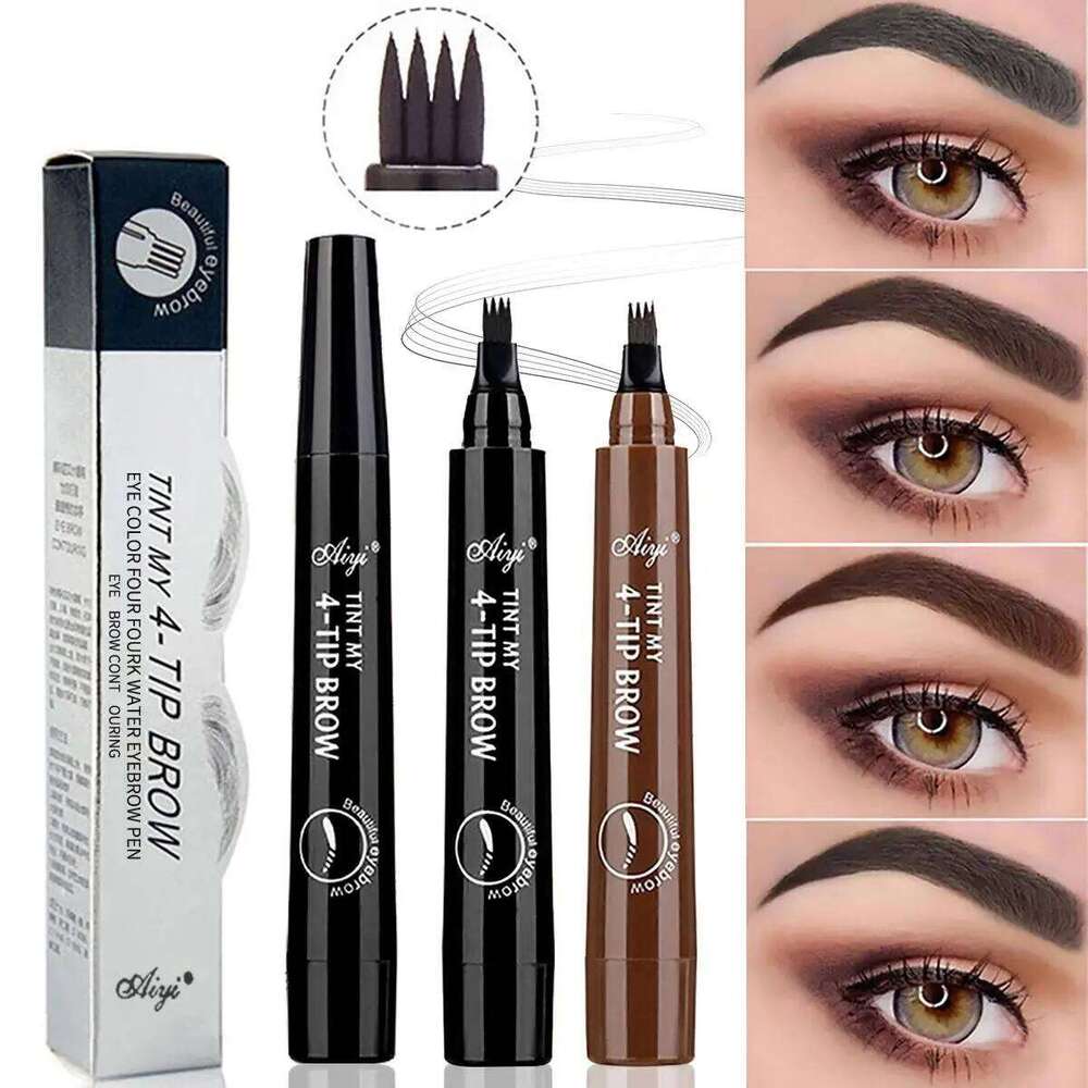 Four-pronged pencil,waterproof,long-lasting,non-decoloring,four-pronged wild pencil,liquid water eyebrow pencil X250723