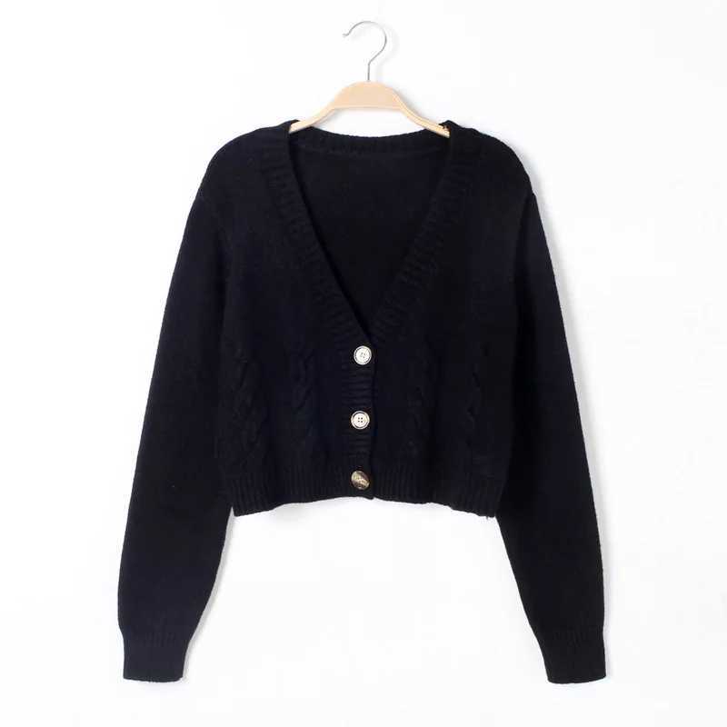 Short Style High-Waisted Slim Plastic Sweater Women 2023 Spring New Single-Breasted Knitted Cardigan Twist Small Jacket X250724