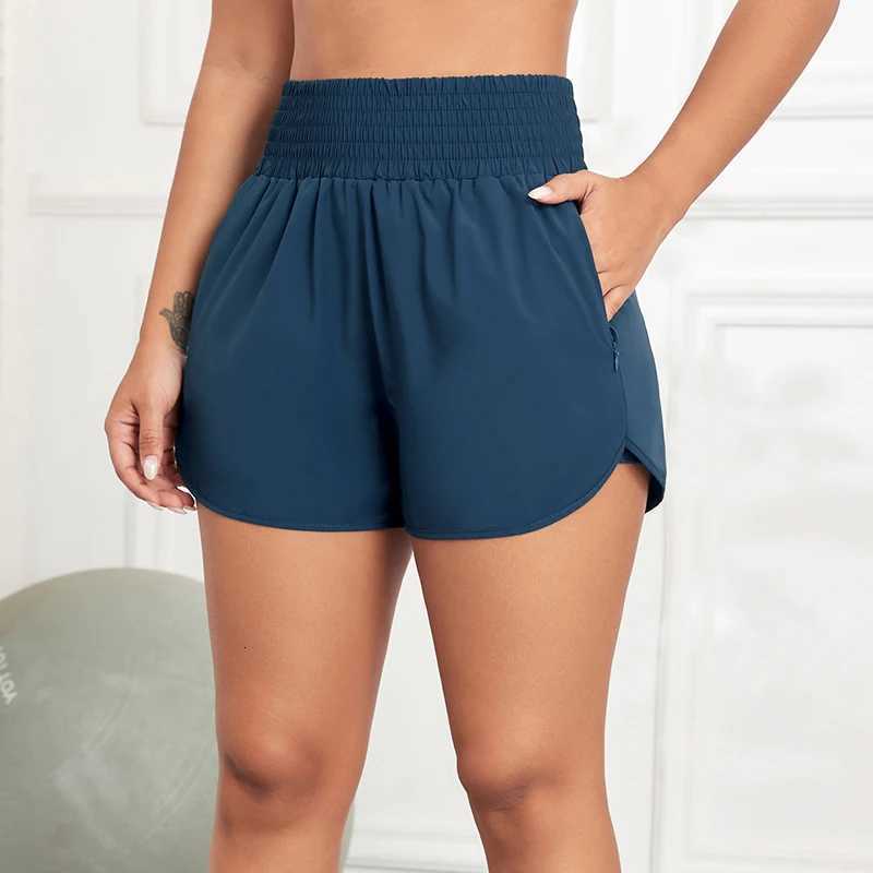 Chrleisure Womens Running Shorts With Zipper Pockets Quick-Dry Gym Shorts With Liner Elastic Waist Band Athletic Shorts XJ250724