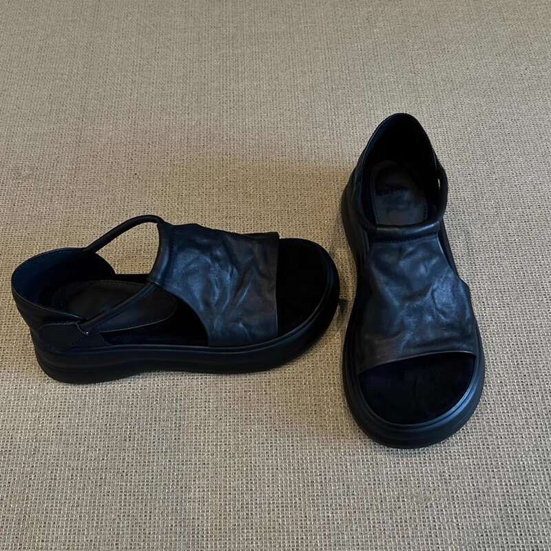 Heel Sandals Sandals Shoes Women Heels Casual Hollow Out Platform Thick Sole Sandals For Women Fashion Summer New Versatile Petite Roman Sh