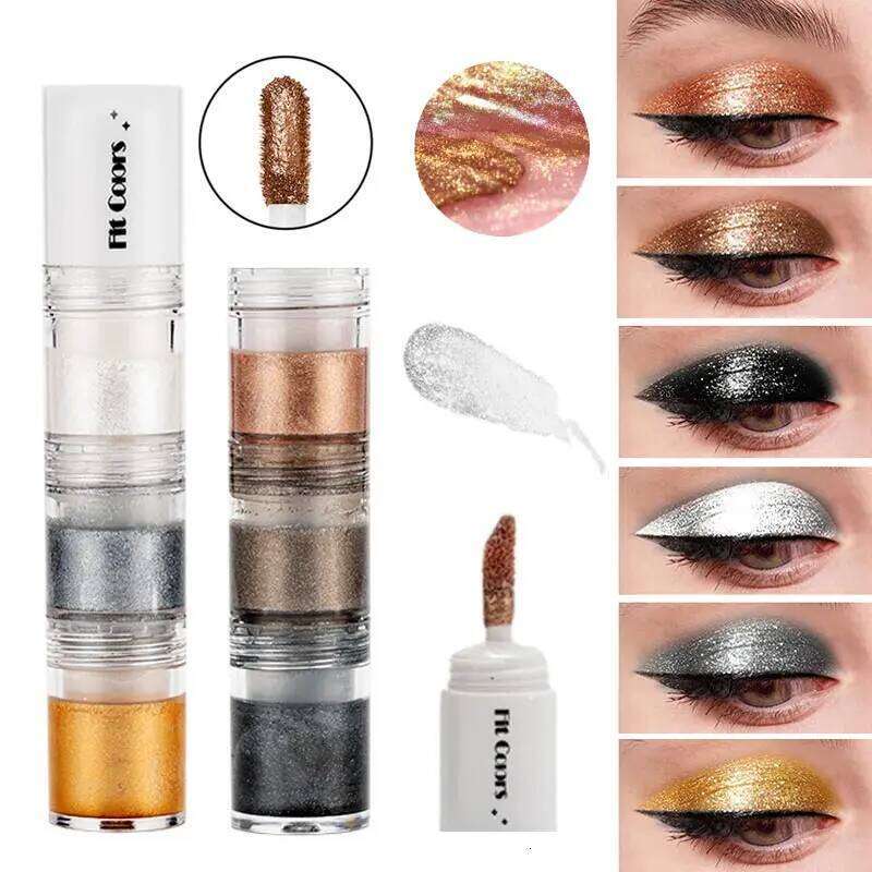 Fit Colors 3 Sections Smoky Water Eyeshadow Dia Pearl Shimmer Eye Shadow Liquid Lip Dye X250723 X250724